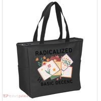 Radicalized By Basic Decency Book Flower Tote Bag thumb 2