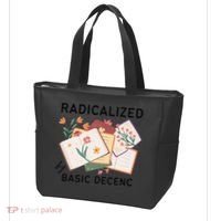 Radicalized By Basic Decency Book Flower Tote Bag thumb 3
