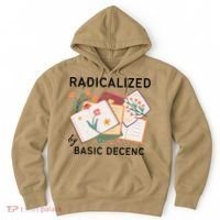 Radicalized By Basic Decency Book Flower Hoodie thumb 0