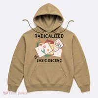 Radicalized By Basic Decency Book Flower Hoodie thumb 0