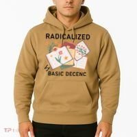 Radicalized By Basic Decency Book Flower Hoodie thumb 2