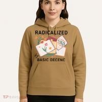 Radicalized By Basic Decency Book Flower Hoodie thumb 5