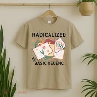 Radicalized By Basic Decency Book Flower T-Shirt thumb 2