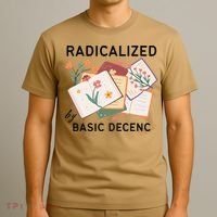 Radicalized By Basic Decency Book Flower T-Shirt thumb 3