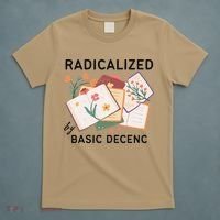 Radicalized By Basic Decency Book Flower T-Shirt thumb 5
