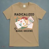 Radicalized By Basic Decency Book Flower T-Shirt thumb 5