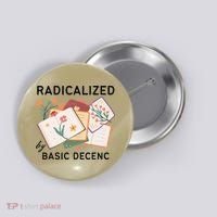 Radicalized By Basic Decency Book Flower Button thumb 0