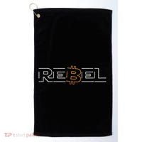Rebel Bitcoin Crypto Currency Defi Hodl Btc Golf Towel thumb 0
