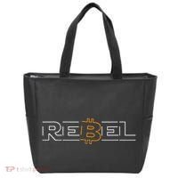 Rebel Bitcoin Crypto Currency Defi Hodl Btc Tote Bag thumb 0