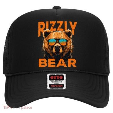 Rizzly Bear Cool Grizzly Bear Wearing Sunglasses Hat
