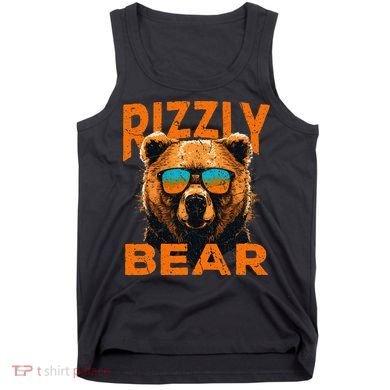 Rizzly Bear Cool Grizzly Bear Wearing Sunglasses Tank Top