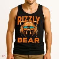 Rizzly Bear Cool Grizzly Bear Wearing Sunglasses Tank Top thumb 3