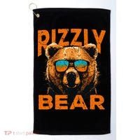 Rizzly Bear Cool Grizzly Bear Wearing Sunglasses Golf Towel thumb 0