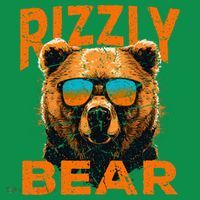 Rizzly Bear Cool Grizzly Bear Wearing Sunglasses Hoodie thumb 2