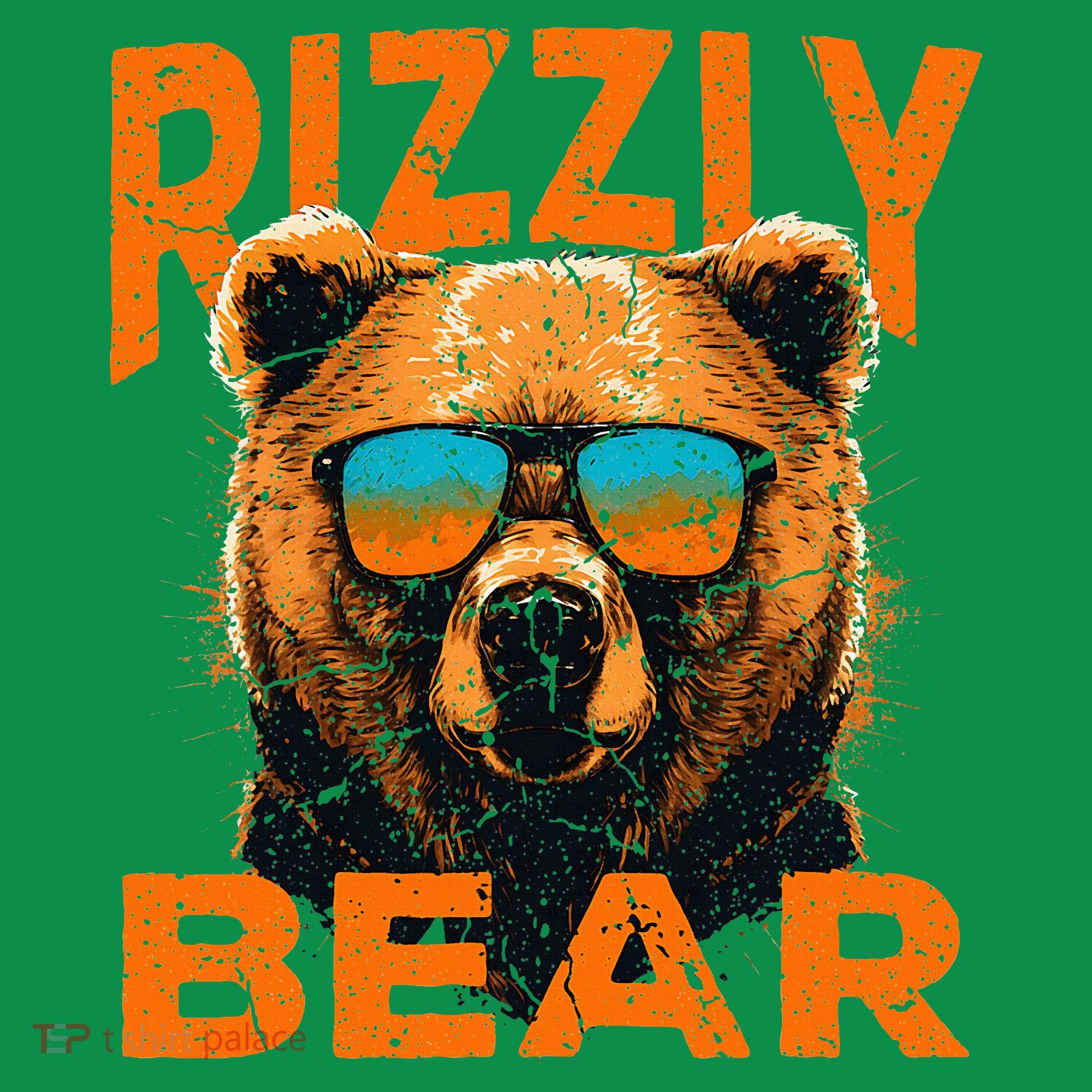 Rizzly Bear Cool Grizzly Bear Wearing Sunglasses Sweatshirt