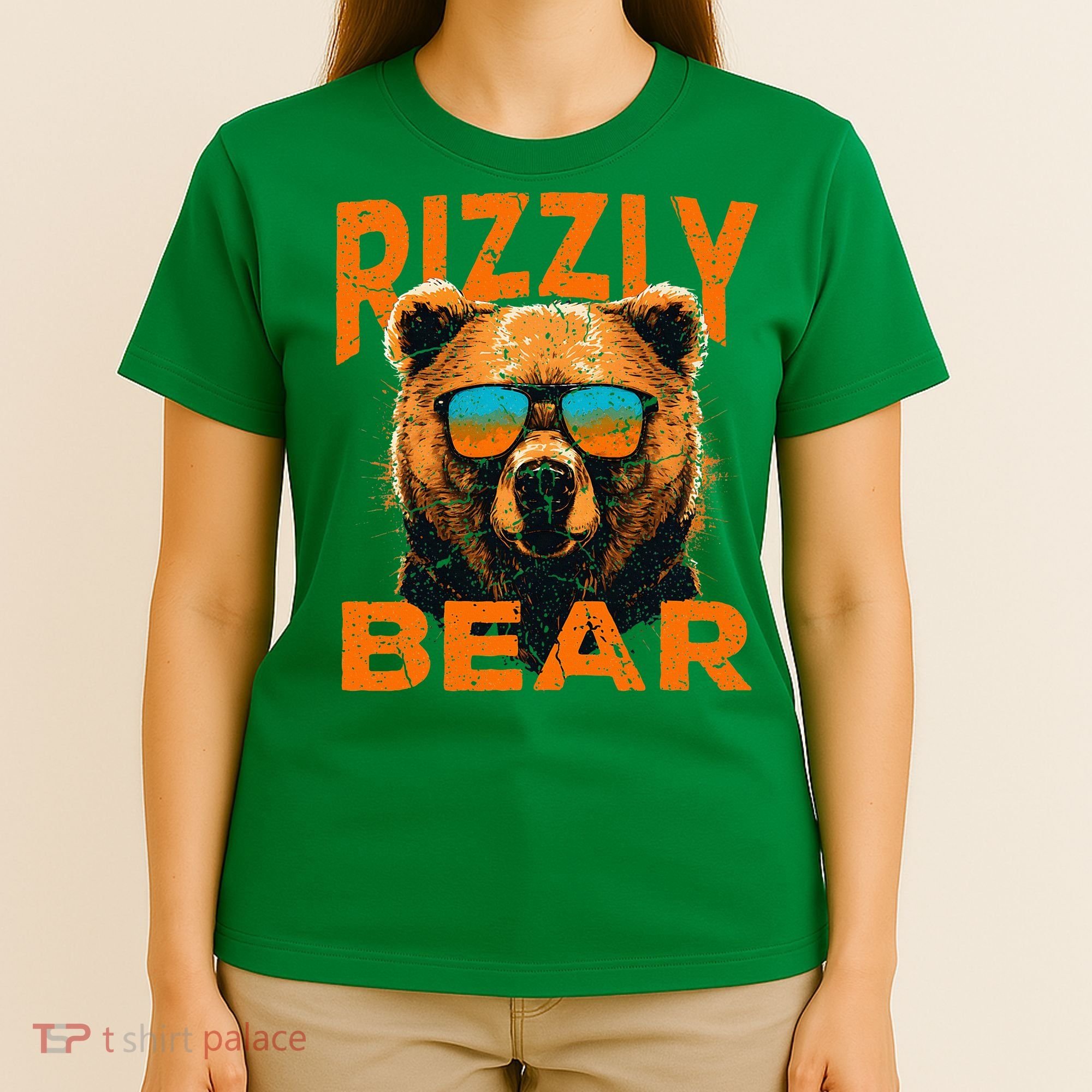 Rizzly Bear Cool Grizzly Bear Wearing Sunglasses T-Shirt