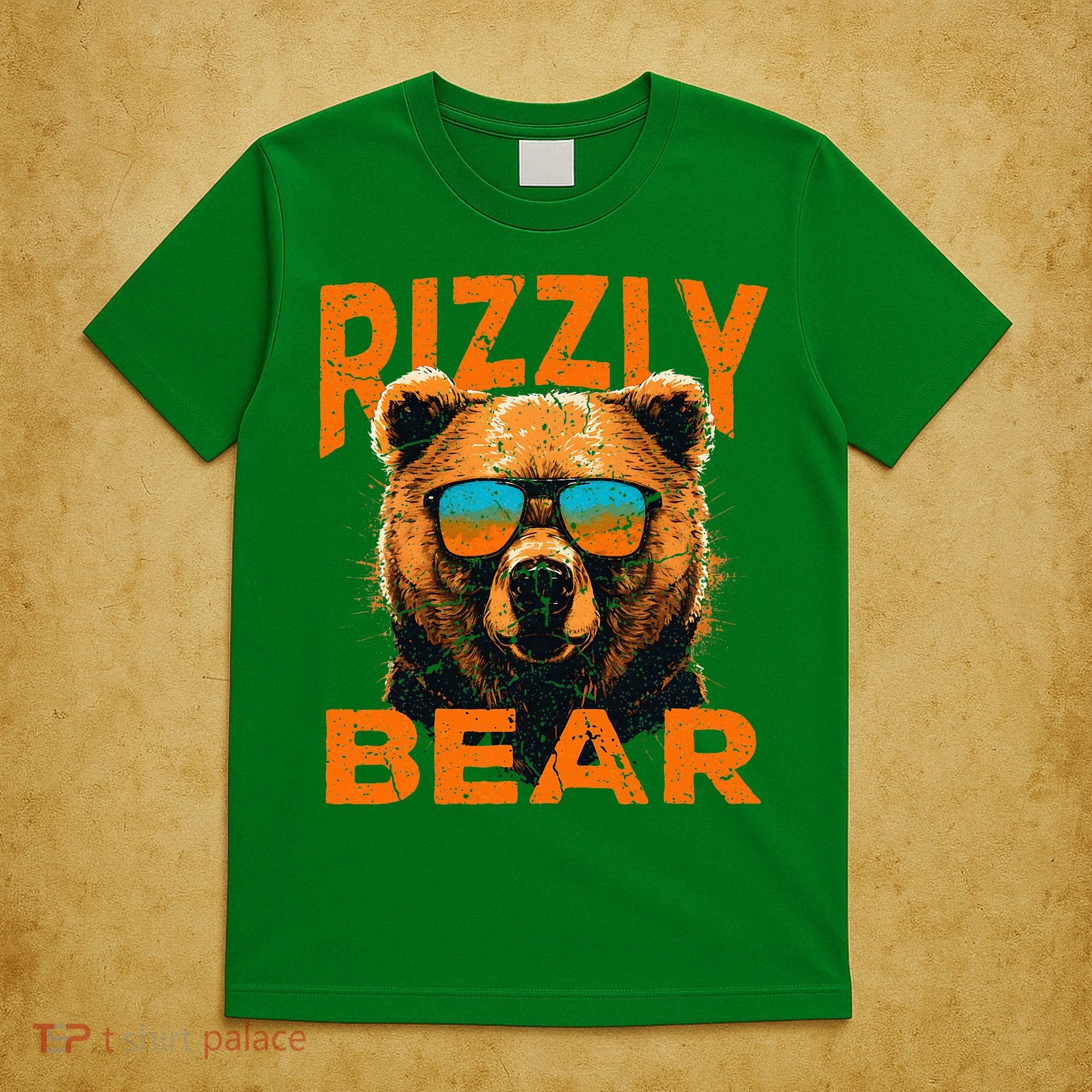 Rizzly Bear Cool Grizzly Bear Wearing Sunglasses T-Shirt