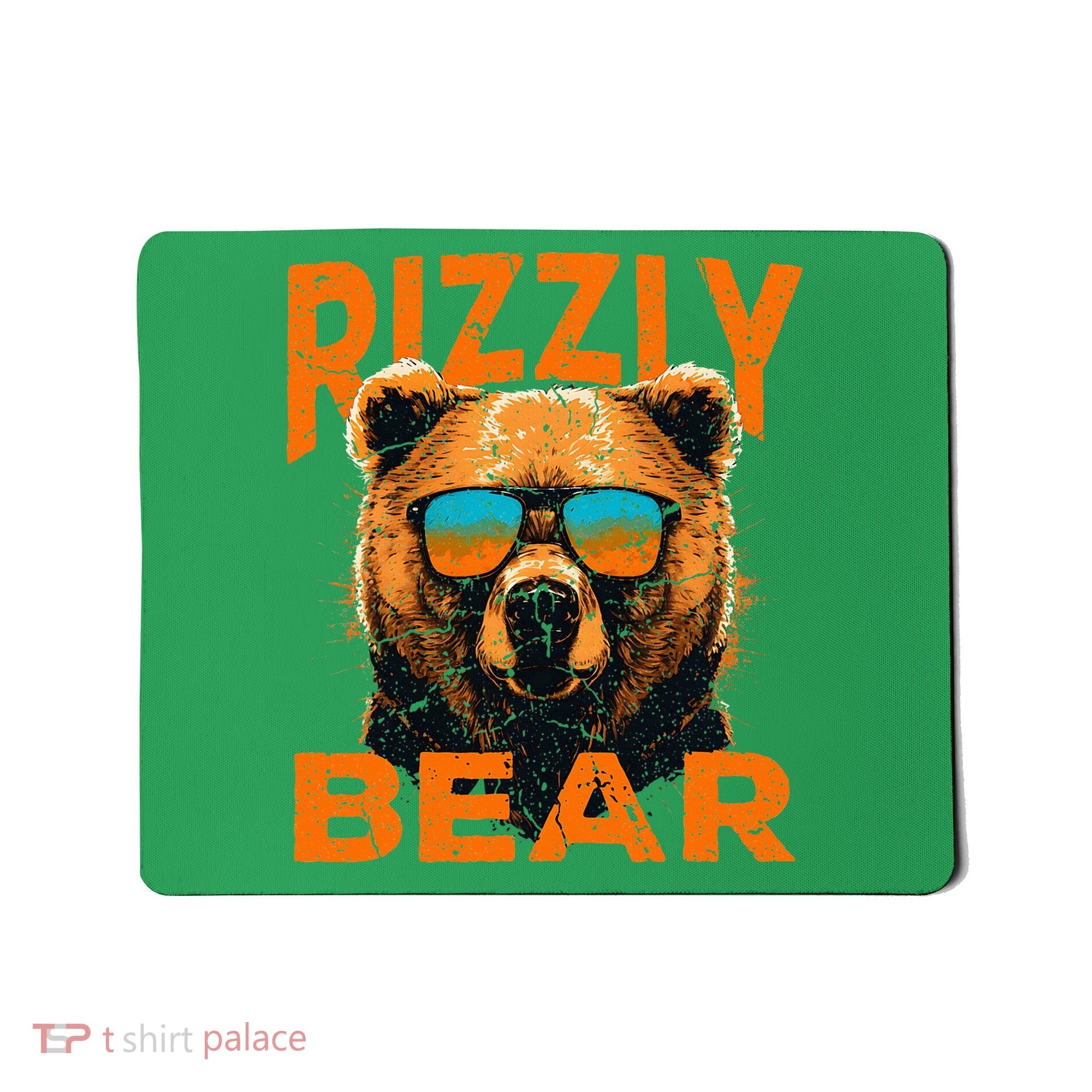 Rizzly Bear Cool Grizzly Bear Wearing Sunglasses Mousepad