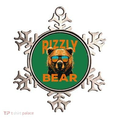 Rizzly Bear Cool Grizzly Bear Wearing Sunglasses Ornament