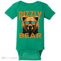 Rizzly Bear Cool Grizzly Bear Wearing Sunglasses Baby Bodysuit thumb 0