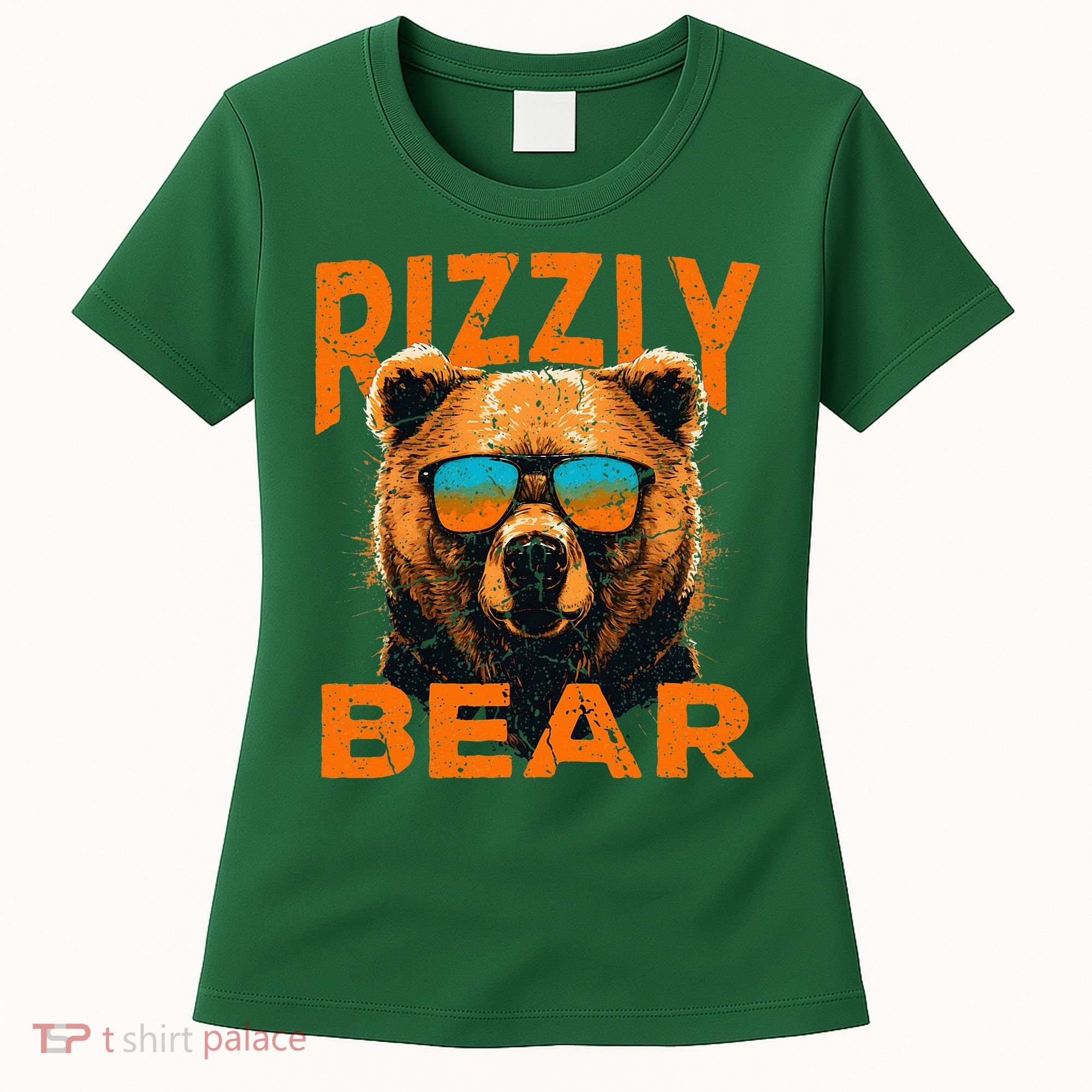 Rizzly Bear Cool Grizzly Bear Wearing Sunglasses Women's T-Shirt