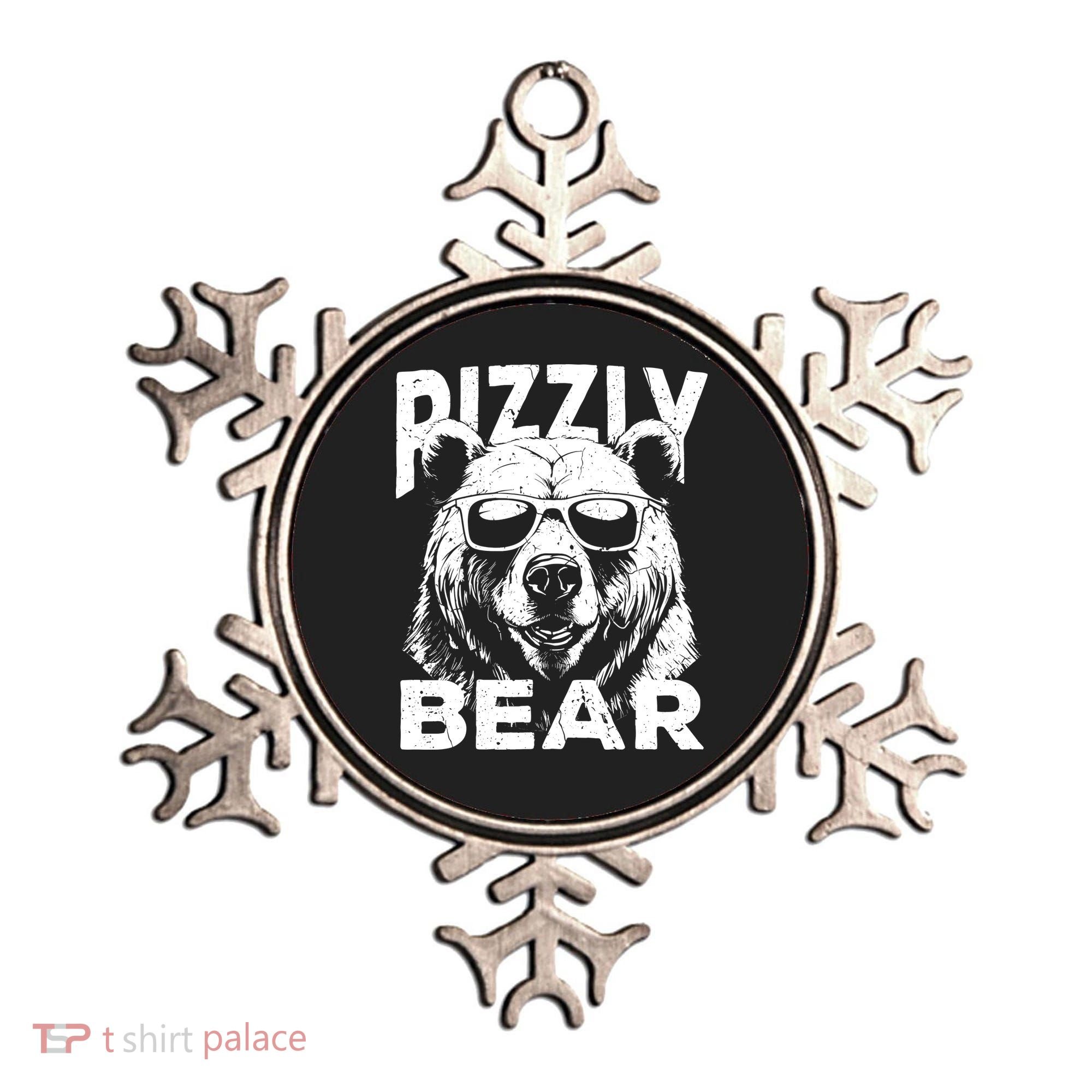 Rizzly Bear Cool Bear Wearing Sunglasses Rizz For Boy Ornament