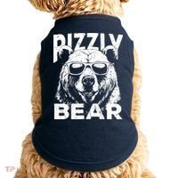 Rizzly Bear Cool Bear Wearing Sunglasses Rizz For Boy Doggie Tank thumb 0