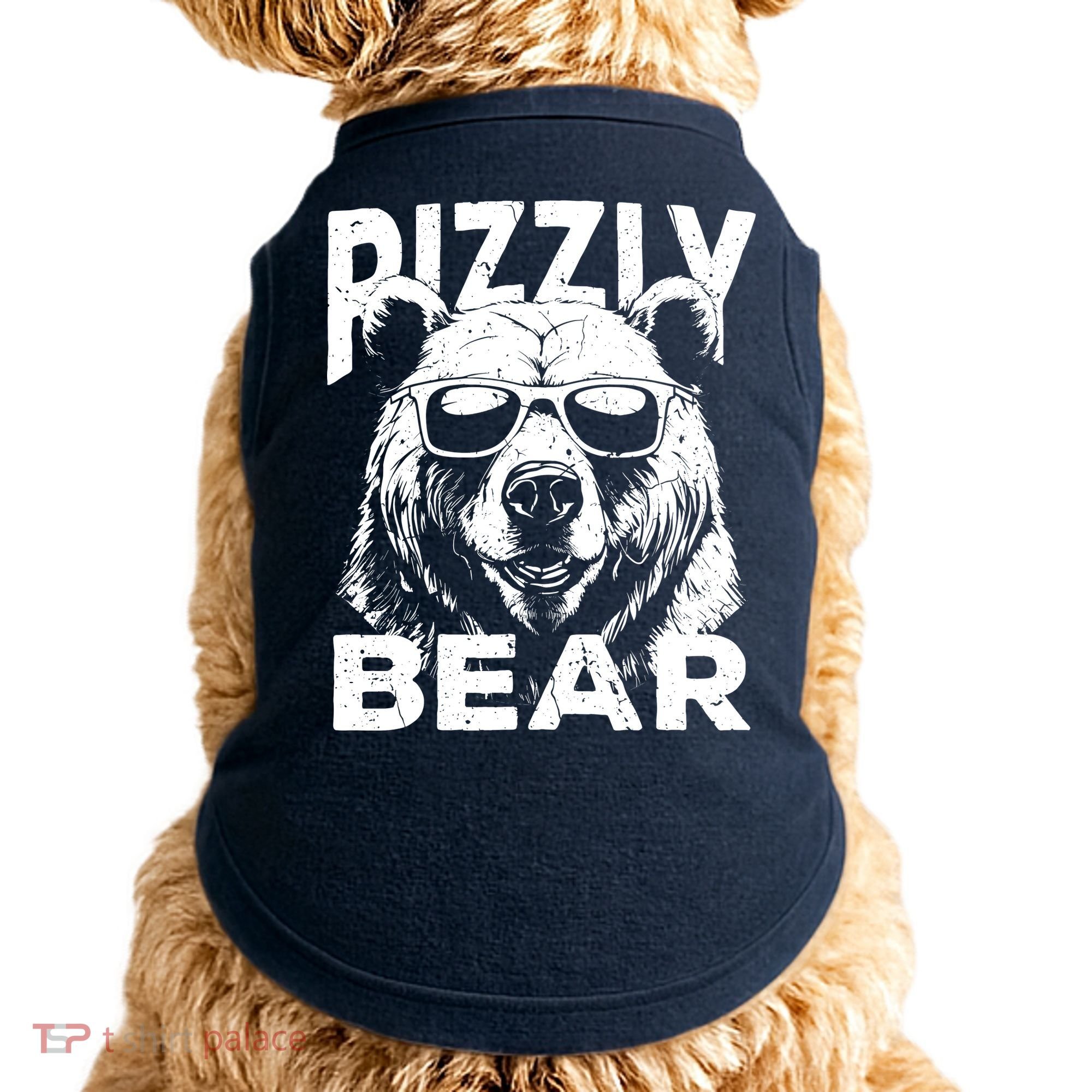 Rizzly Bear Cool Bear Wearing Sunglasses Rizz For Boy Doggie Tank