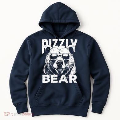 Rizzly Bear Cool Bear Wearing Sunglasses Rizz For Boy Hoodie