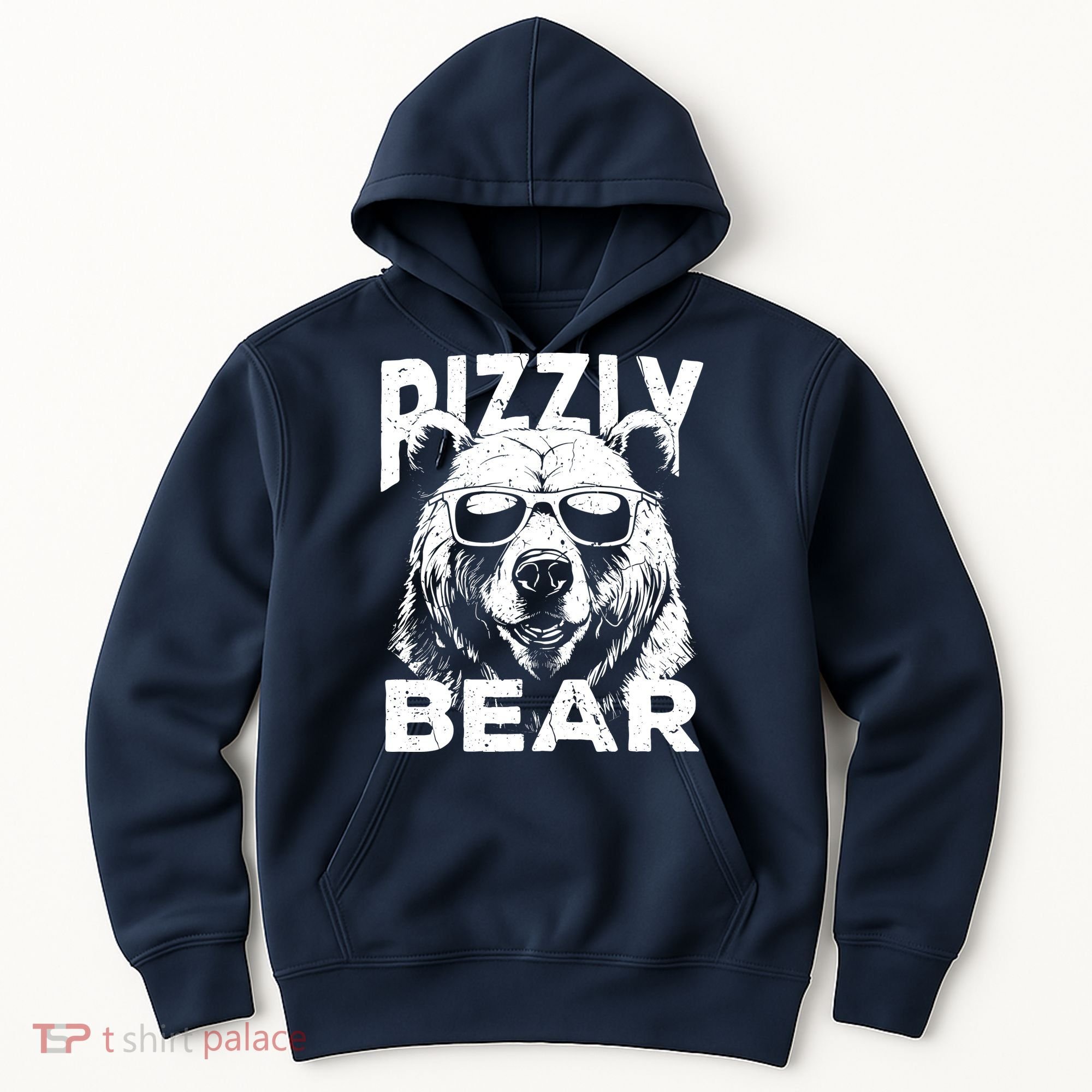 Rizzly Bear Cool Bear Wearing Sunglasses Rizz For Boy Hoodie