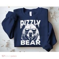 Rizzly Bear Cool Bear Wearing Sunglasses Rizz For Boy Sweatshirt thumb 2