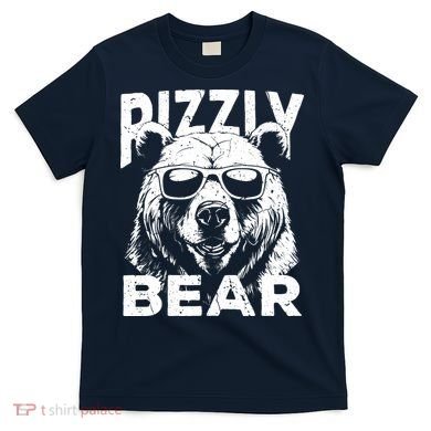 Rizzly Bear Cool Bear Wearing Sunglasses Rizz For Boy T-Shirt