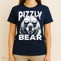 Rizzly Bear Cool Bear Wearing Sunglasses Rizz For Boy T-Shirt thumb 4