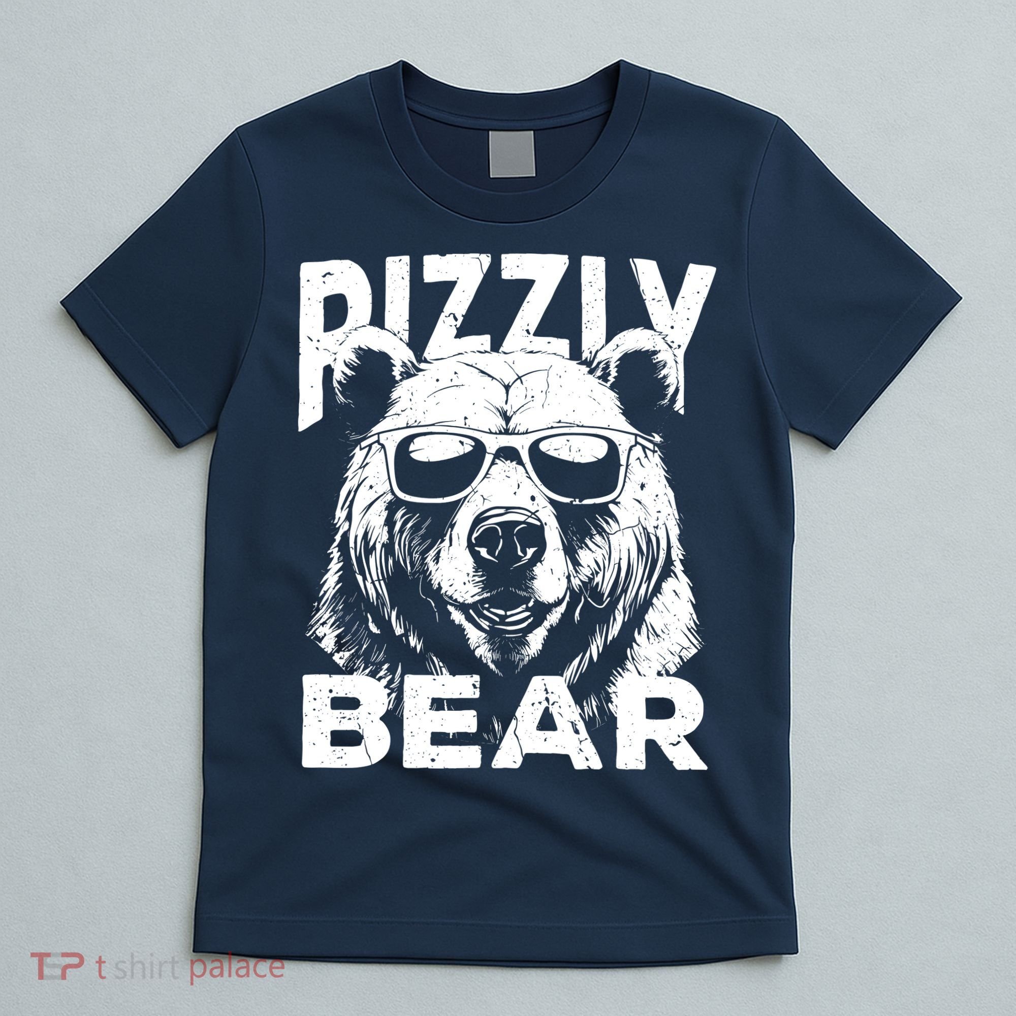 Rizzly Bear Cool Bear Wearing Sunglasses Rizz For Boy T-Shirt