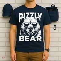 Rizzly Bear Cool Bear Wearing Sunglasses Rizz For Boy T-Shirt thumb 6