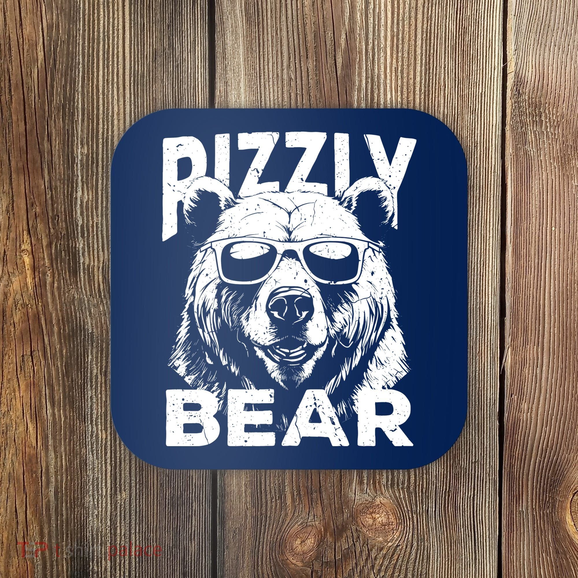 Rizzly Bear Cool Bear Wearing Sunglasses Rizz For Boy Coaster