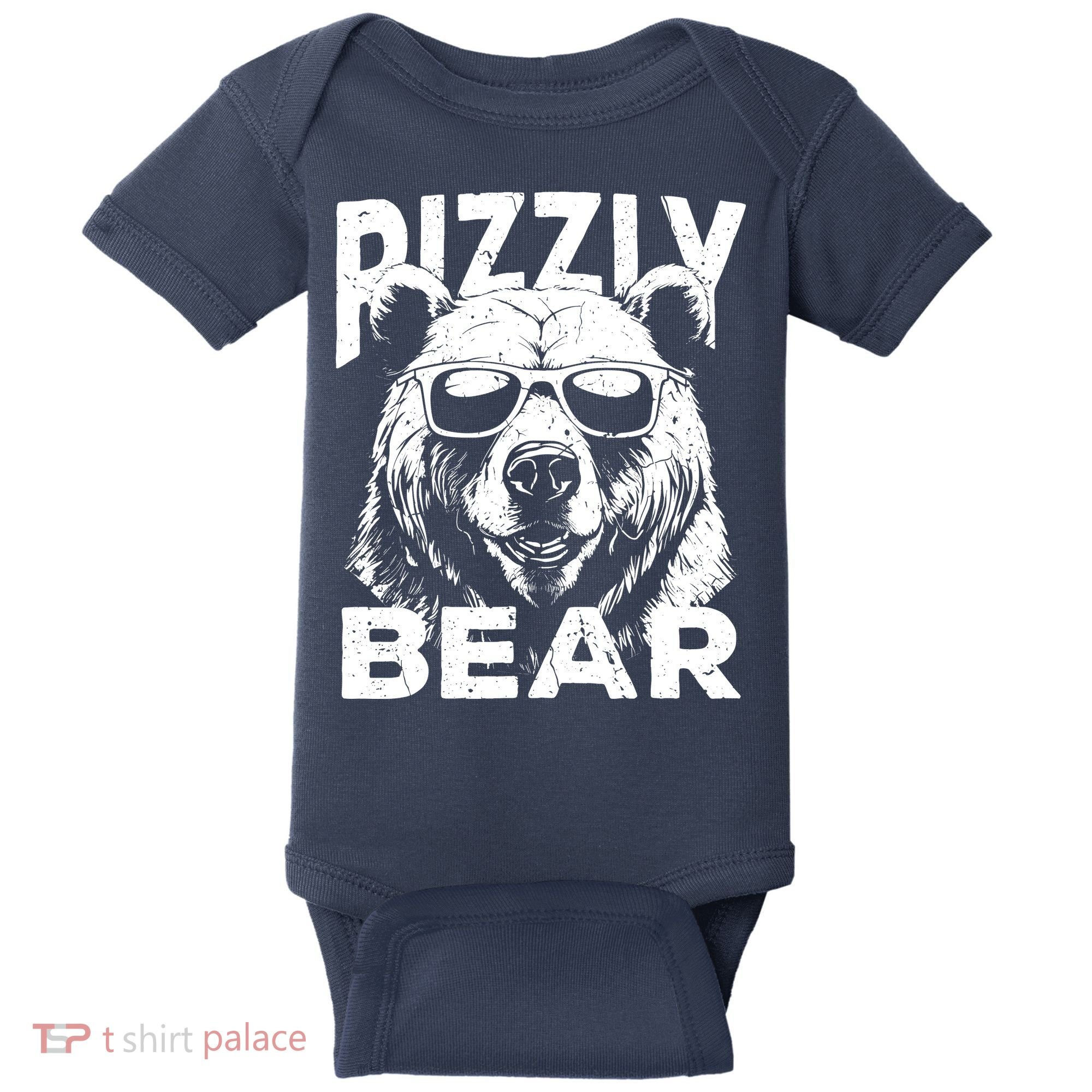 Rizzly Bear Cool Bear Wearing Sunglasses Rizz For Boy Baby Bodysuit