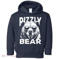 Rizzly Bear Cool Bear Wearing Sunglasses Rizz For Boy Toddler Hoodie thumb 0