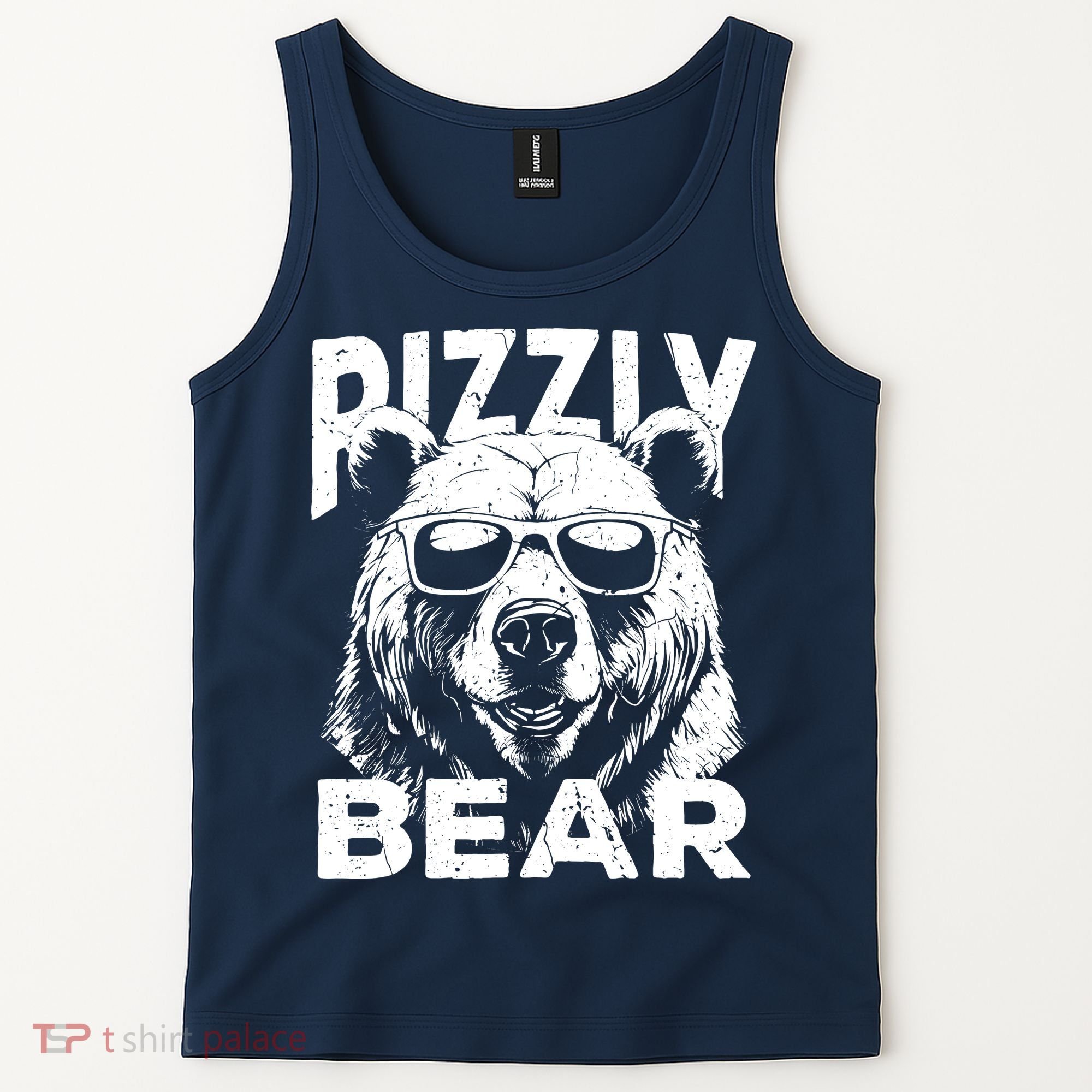 Rizzly Bear Cool Bear Wearing Sunglasses Rizz For Boy Tank Top
