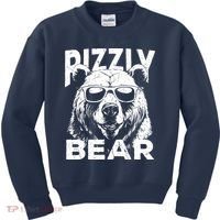 Rizzly Bear Cool Bear Wearing Sunglasses Rizz For Boy Kids Sweatshirt thumb 0