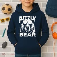 Rizzly Bear Cool Bear Wearing Sunglasses Rizz For Boy Kids Hoodie thumb 2