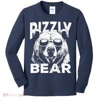 Rizzly Bear Cool Bear Wearing Sunglasses Rizz For Boy Kids Long Sleeve Shirt thumb 0