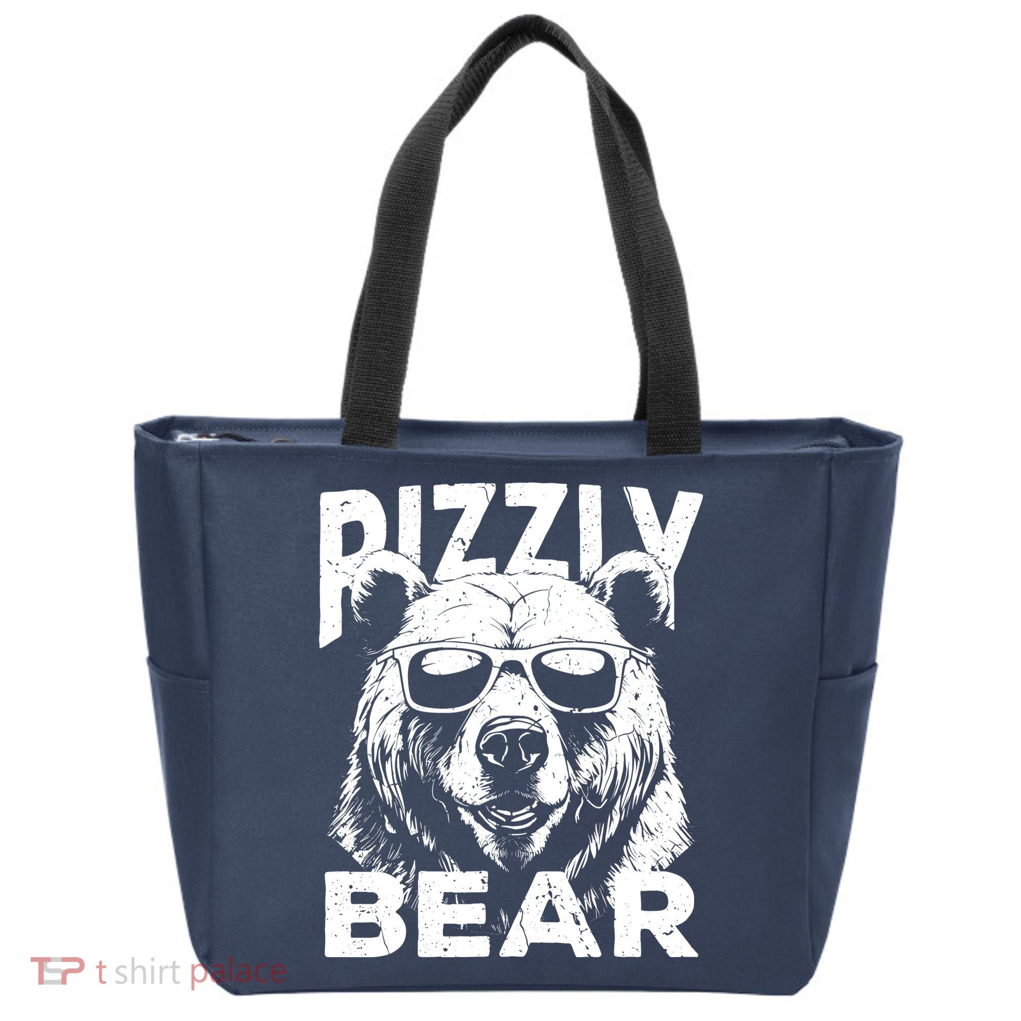 Rizzly Bear Cool Bear Wearing Sunglasses Rizz For Boy Tote Bag