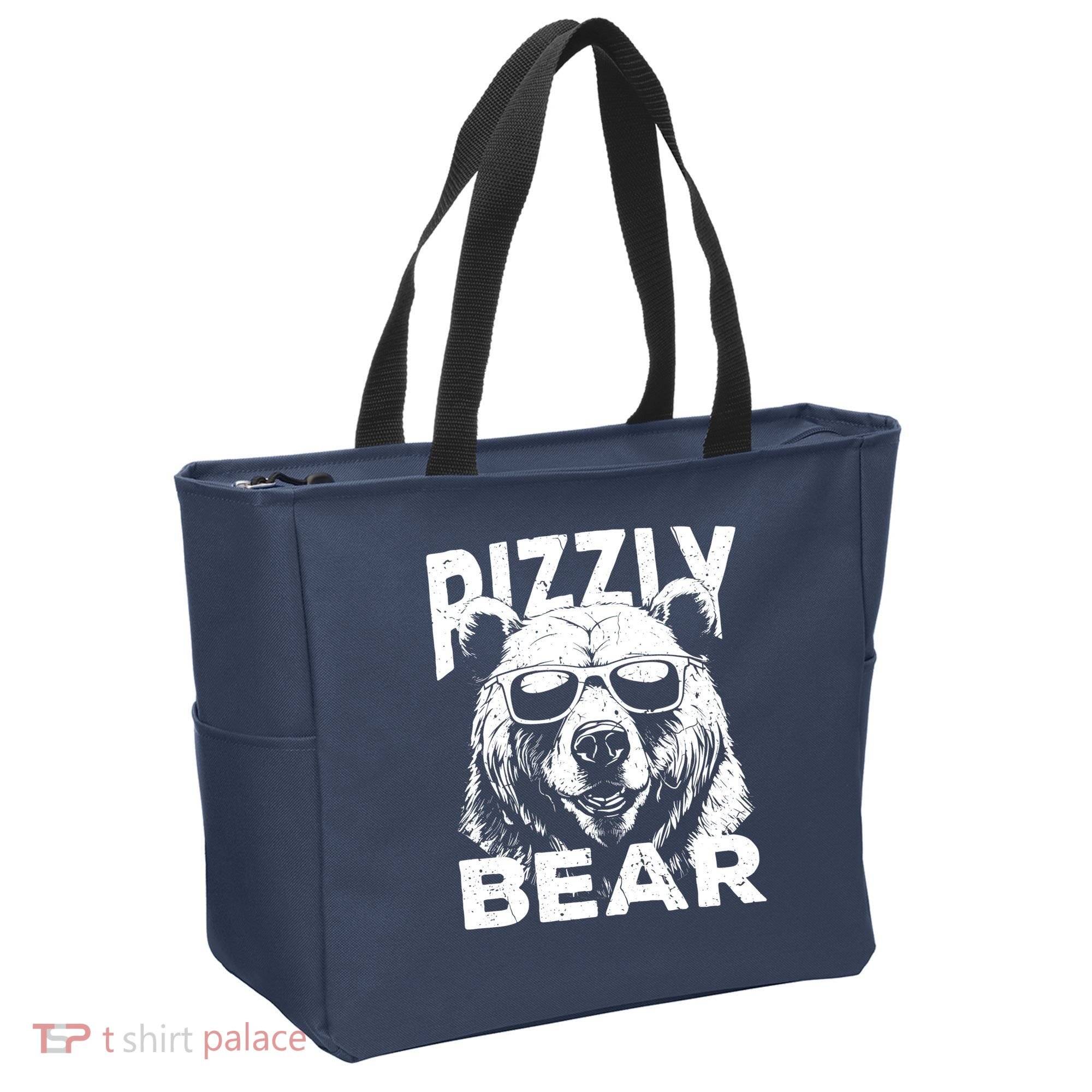 Rizzly Bear Cool Bear Wearing Sunglasses Rizz For Boy Tote Bag