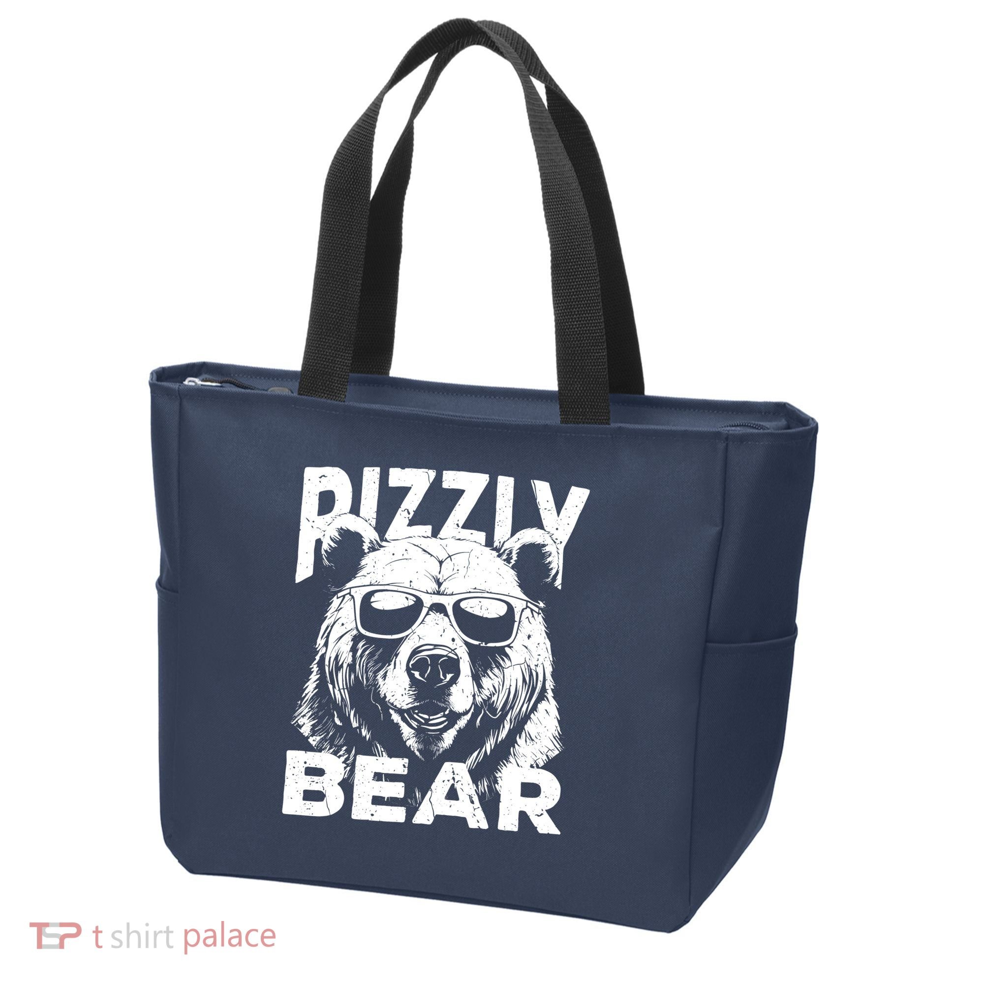 Rizzly Bear Cool Bear Wearing Sunglasses Rizz For Boy Tote Bag
