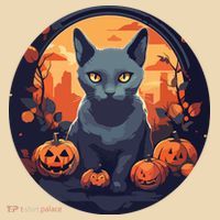Russian Blue Cat Halloween Pumpkin Love Cats Tote Bag thumb 4