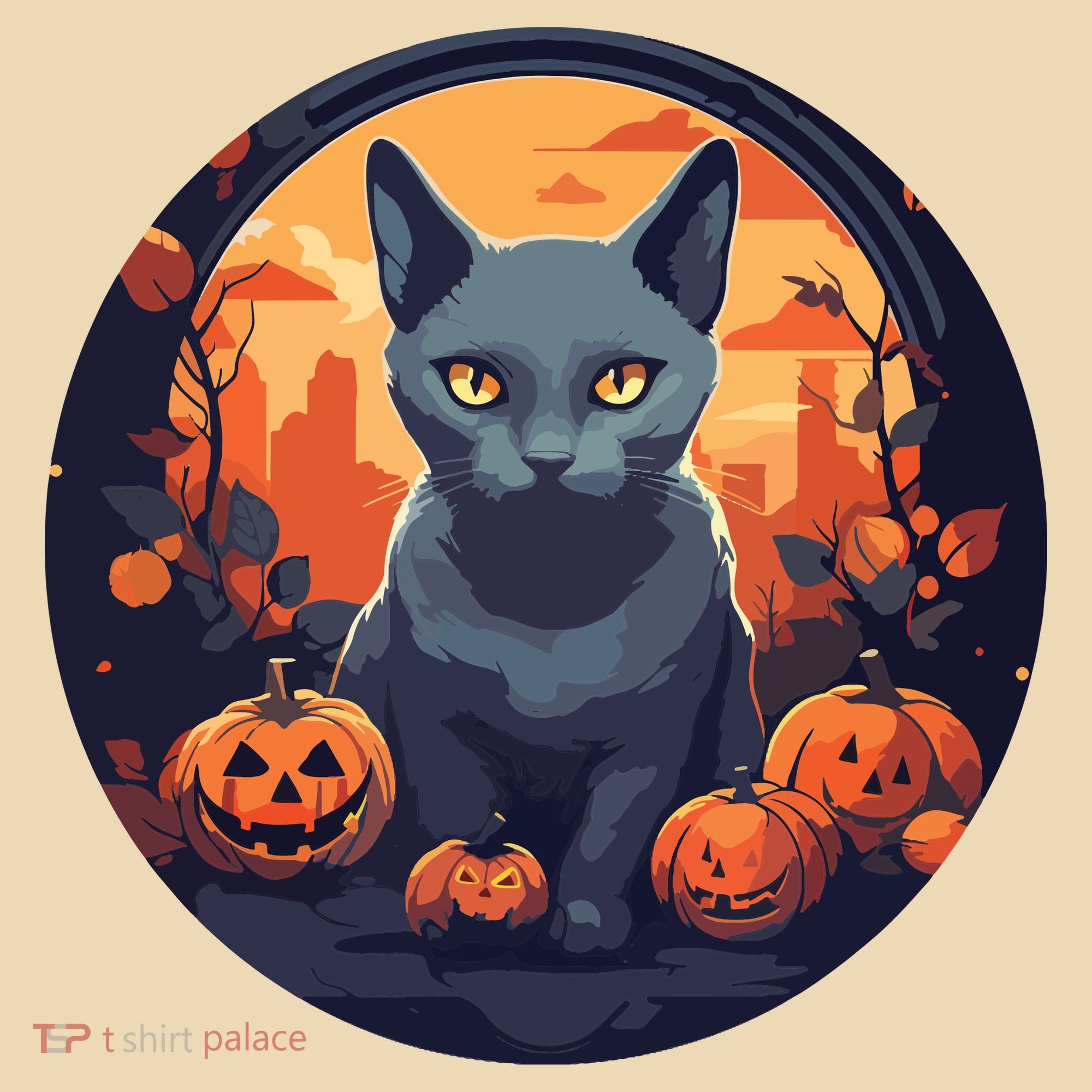 Russian Blue Cat Halloween Pumpkin Love Cats Tote Bag