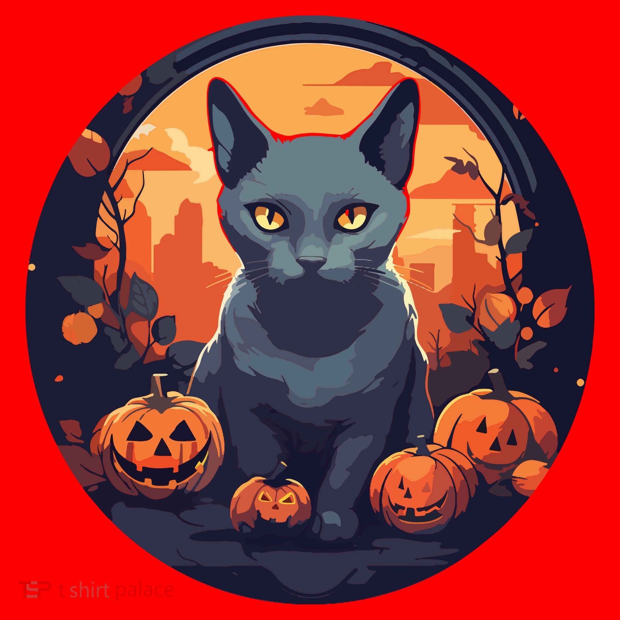 Russian Blue Cat Halloween Pumpkin Love Cats Santa Hat