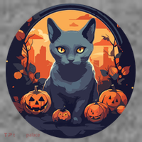 Russian Blue Cat Halloween Pumpkin Love Cats Toddler Hoodie thumb 2