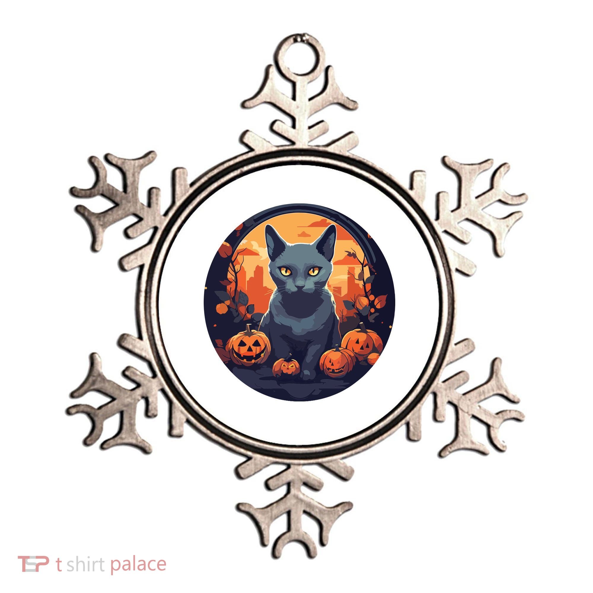 Russian Blue Cat Halloween Pumpkin Love Cats Ornament